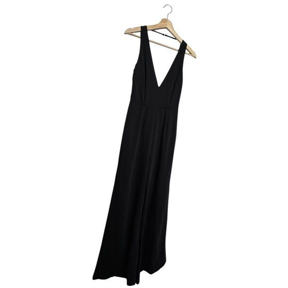 NWT REVOLVE BY THE WAY Carmela Deep V Wide Leg Backless Jumpsuit Black S - Picture 9 of 12